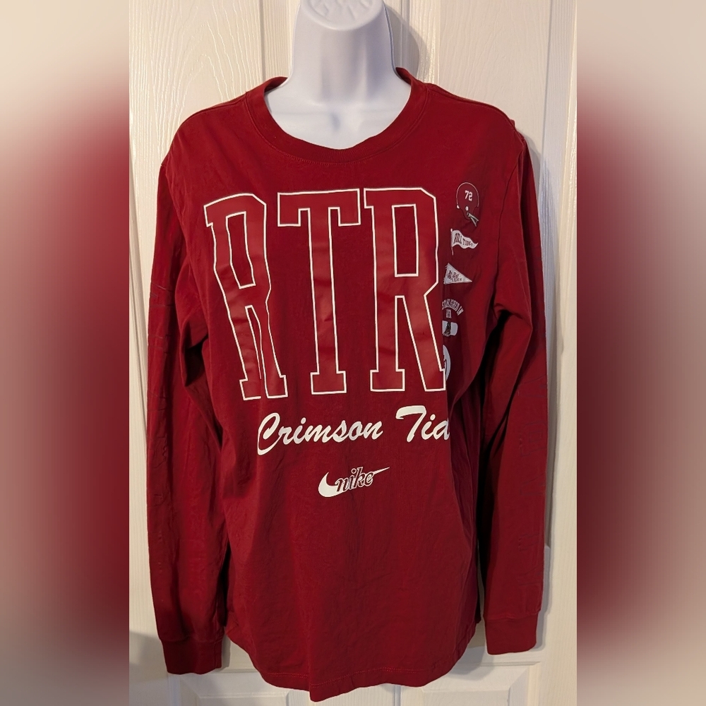 Nike Alabama Crimson Tide Team Long-Sleeve Graphic Women's Shirt Sz: M